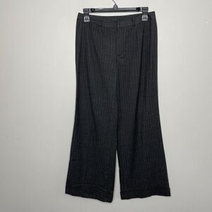 BANANA REPUBLIC Pants Womens 2 Made in Italy Brown Pinstripe Wide Leg Trousers